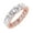 Rose Gold, variant on San-Franc - 4 Carat Double Shape Oval and Emerald Diamond Eternity Band