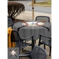 thumbnail image 5 of Outdoor Tablecloth with Umbrella Hole for Patio/Picnic/Party/Camping, Gray Baseball Waterproof Table Cloth Square Cover Washable, Modern Sport Games Watercolor (60"x 60"), 5 of 8