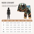 thumbnail image 4 of Fotbe Forest Meditating Gorilla Pattern Long Sleeve Pajama Set for Women,Sleepwear Set,2-piece Loungewear Set,Soft PJs Comfy Nightwear with Pockets -X-Large, 4 of 7