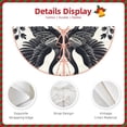 thumbnail image 3 of Xecao Artistic Black White Peacocks Pattern Christmas Tree Skirt Round Xmas Tree Mat Base Cover for Holiday Home Decorations-36", 3 of 6
