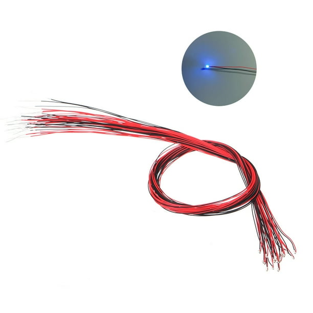 20Pcs 0603 Pre-soldado 3V 300mm M-icro Litz Cables con cable S-MD L-ED Lámpara DIY Modelo M Irfora Luz SMD