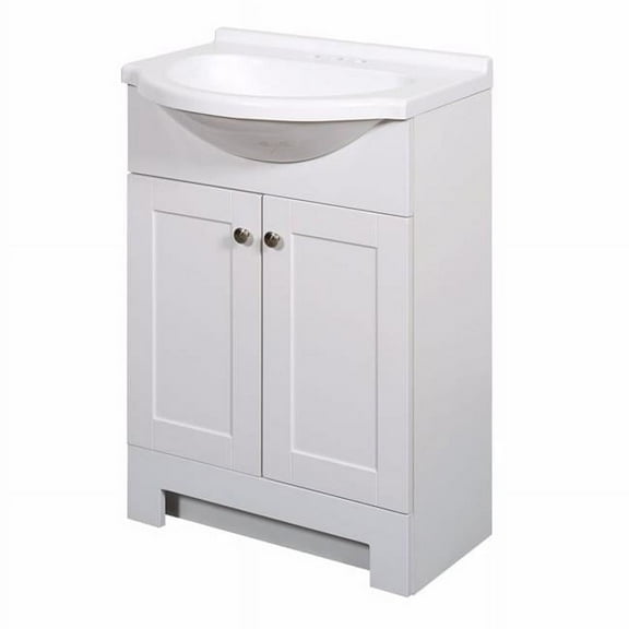 Zenna Home 4001988 24 x 16 x 35.5 in. Single Bathroom Vanity, White
