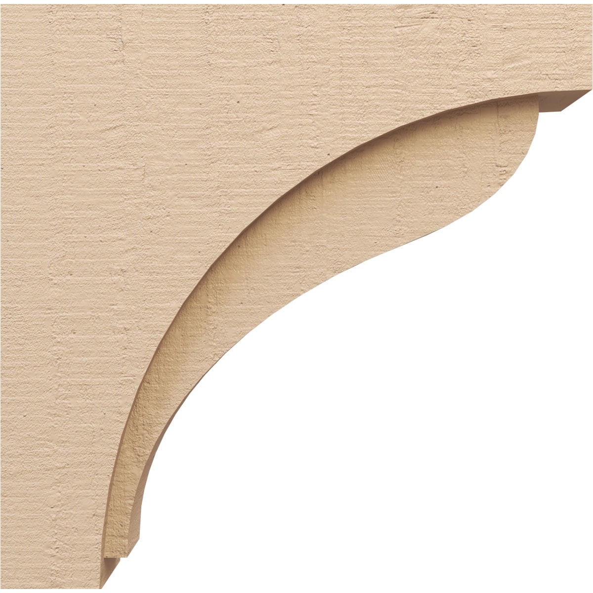 6"W x 24"D x 24"H Thin Helena Rough Cedar Woodgrain TimberThane Corbel, Primed Tan