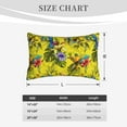 thumbnail image 3 of Plush Throw Pillow Covers, Painted Colorful Cute Parrot Flower Pillow Cases with Invisible Zipper, Breathable Microfiber Pillow Cases Standard Size for Sleeping Bedroom Sofa Living Room 14x20, 3 of 5