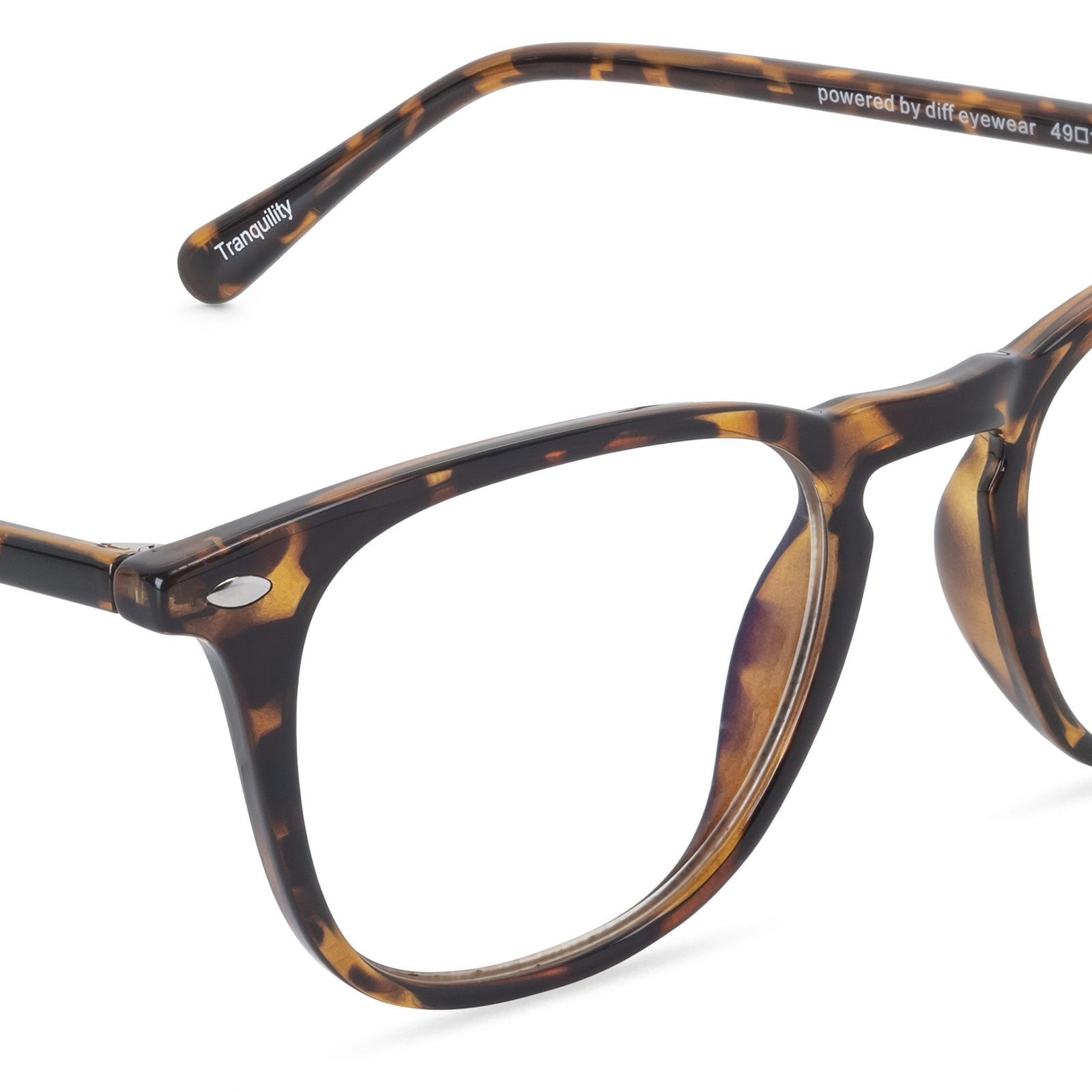 (2 pack) Men's Health Tranquility Blue Light Blocking Glasses for Computer UV and Gaming Protection by DIFF Eyewear Tortoise