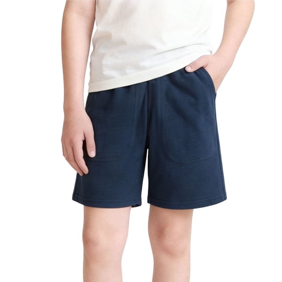 CYRBOKO Boys Sport Shorts, Active Lightweight Outdoor Mesh Lined Summer Bottoms Blue Size 5-6 T