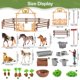thumbnail image 3 of Set de juguetes Horses THINKBAY para niños con establo y 5 figuras de 6 a 12 años, 3 of 8