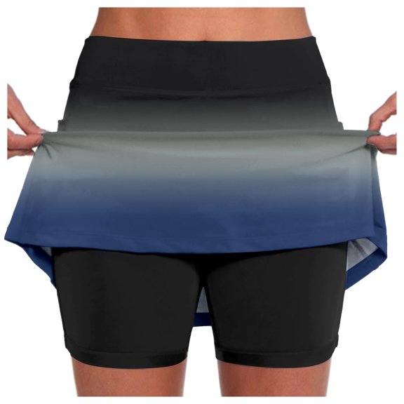 ibiyuan Women'S Skirts Women's Casual Solid Tennis Skirt with Pockets for Yoga Sport and Shorts Alternative