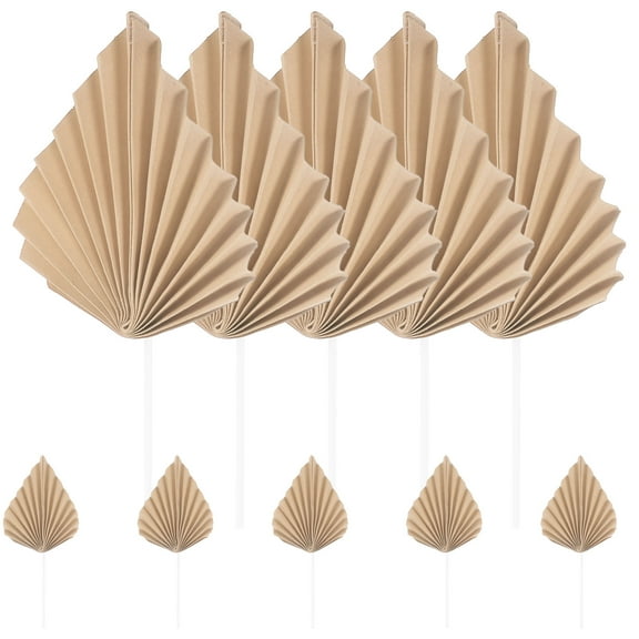 STRANDCHIC 10Pcs Golden Cake Leaf Topper Decorations for Wedding and Birthday Cake Design