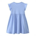 thumbnail image 5 of WIBACKER 2-7T Toddler Girls Cotton Fluffy Casual Dress Rabbit Appliques Polka Dot Jersey Dresses for Kids, 5 of 5
