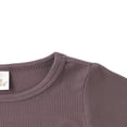 thumbnail image 2 of 2 Pcs Unisex Casual Outfits  Baby Solid Color Short Sleeve  Neck Pullover + High Waisted Pants, 2 of 7