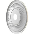 thumbnail image 4 of Ekena Millwork 19"OD x 3 1/2"ID x 1"P Berkshire Thermoformed PVC Ceiling Medallion (Fits Canopies up to 8 3/8"), UltraCover Satin Smokey Beige, 4 of 5
