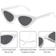 thumbnail image 4 of Gafas de sol IOHLNG Retro Vintage de Ojo de Gato con Montura Blanca y Lente Gris, 4 of 5