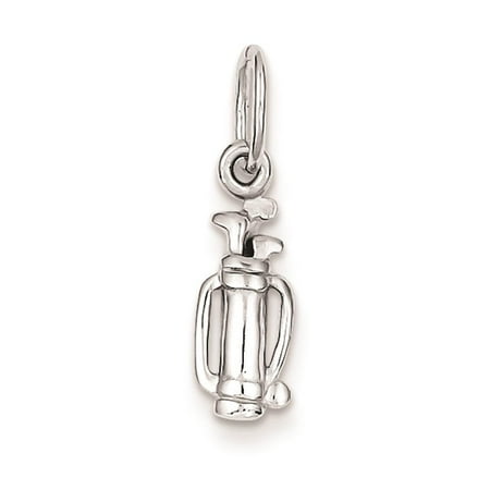 925 Sterling Silver Golf Clubs Solid Charm Pendant 20mmx5mm