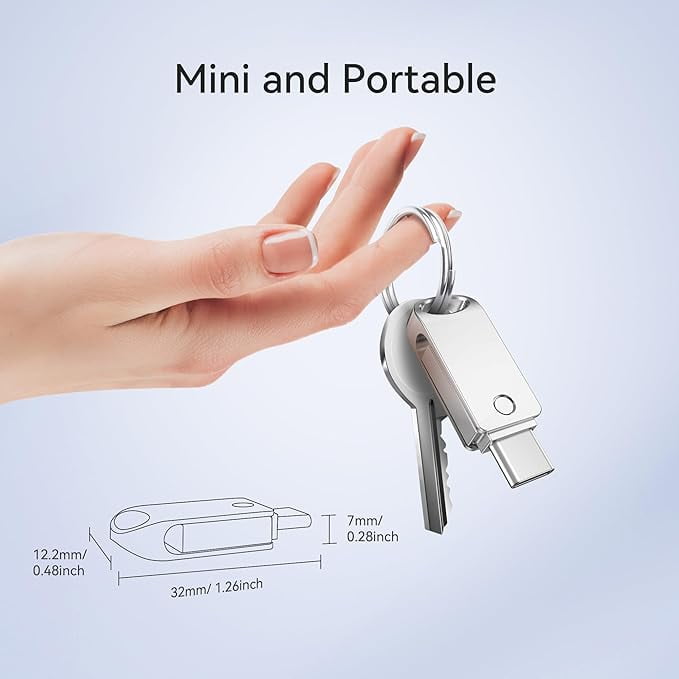 KOOTION 128GB USB C Flash Drive Type C Thumb Drive Dual Port Jump Drive On the Go OTG Memory Stick Metal Zip Drive, Silver