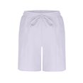 thumbnail image 4 of Girls Summer Cotton Linen Shorts Casual Kids Wide Leg Comfy Boho High Waisted Pull On Drawstring Shorts with Pockets 5-16 Years, 4 of 5
