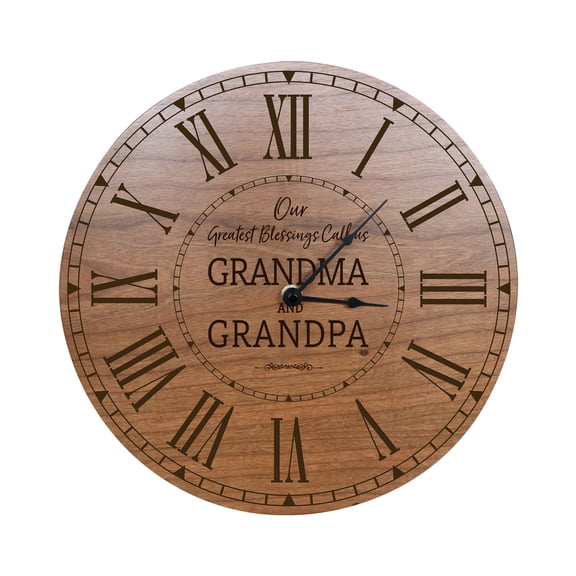 LifeSong Milestones Grandma & Grandpa- Clock 12in Clock_ Our Greatest Blessing Grandma