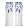 thumbnail image 3 of Cortinas transparentes con estampado de colibrí, cortinas de privacidad, accesorios decorativos versátiles de fibra de poliéster, dos paneles con ojales para dormitorio 132x213cm perfecl Cortina de ventana, 3 of 8