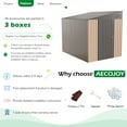 thumbnail image 3 of AECOJOY 6' x 8' Metal Storage Shed, Lean-to Design and Lockable Door for Garden, Grey, 3 of 12