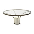 thumbnail image 1 of homeroots Salon 376310 36" Ronde Verre Dessus Métal et Marbre Piédestal Table Basse, 1 of 1
