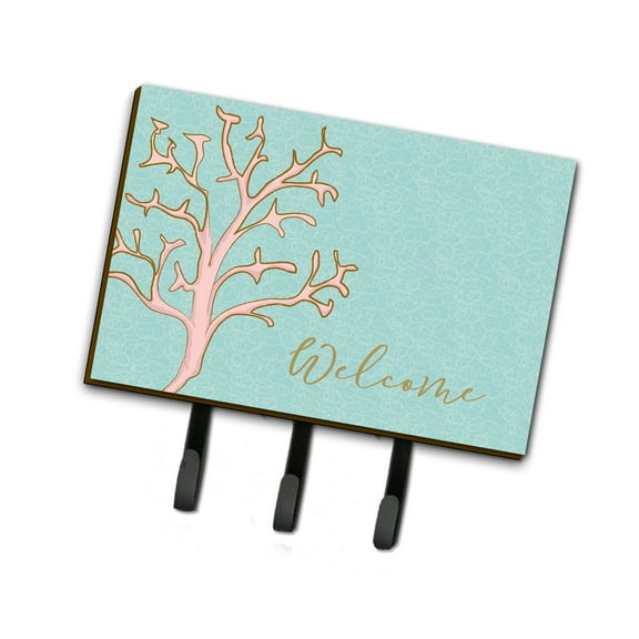 Coral Welcome Leash or Key Holder