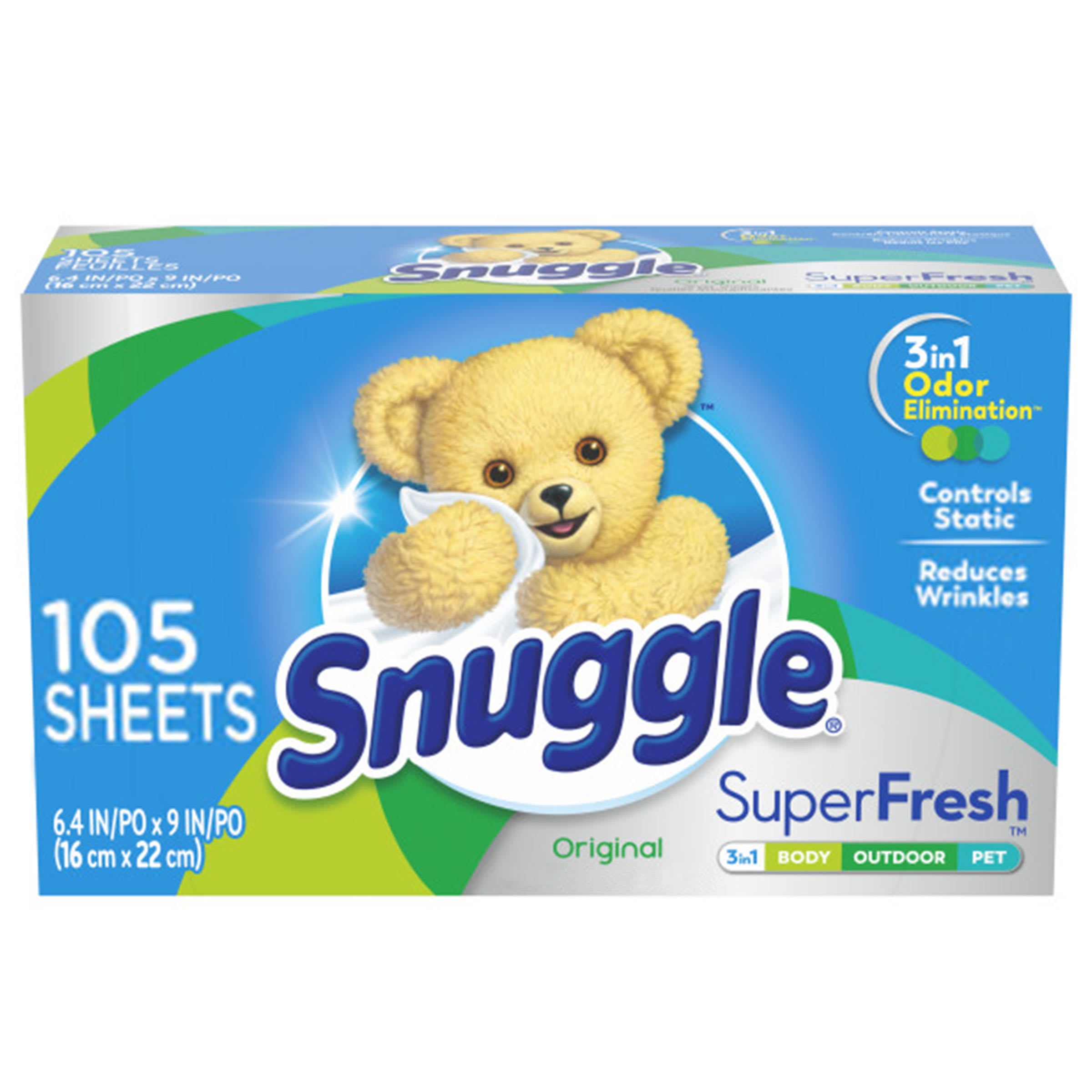 Snuggle SuperCare Fabric Softener Dryer Sheets 105 Sheets Lilies and Linen 