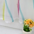 thumbnail image 4 of Window Curtain Sheer Voile Cafe Net Curtain with Loops Waves Pattern, Fabric,(Pink,H/B: 30/120 cm), 4 of 7