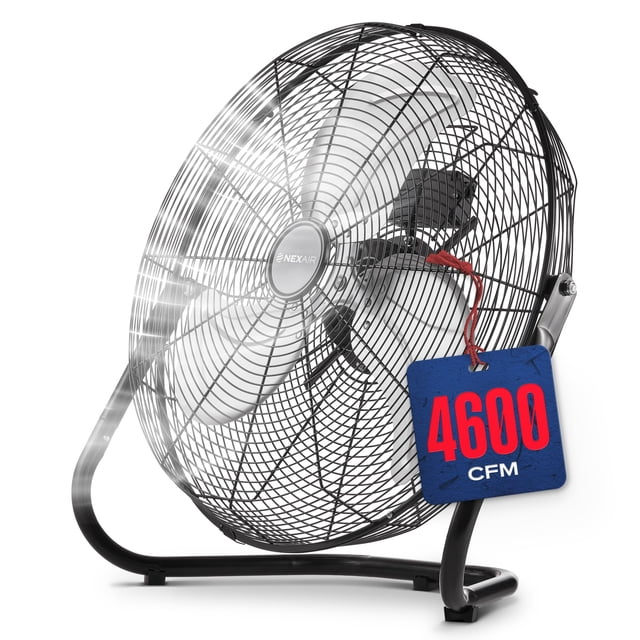 Ventilador de piso NEXAIR de 12" de alta velocidad, 3 velocidades, metálico
