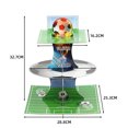 thumbnail image 4 of Soporte para pastel con bandeja multicapa de papel con tema de fútbol, 4 of 5