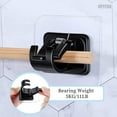 thumbnail image 4 of UPITOR 10 Pieces Self Adhesive Curtain Rod Holder - No Drill Drapery Hook Holders Fixing Rod Holder - Curtain Pole Wall Brackets Towel Rod Hooks - Durable Material Black, 4 of 7
