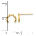 thumbnail image 2 of 14k Gold Polished U Shape Tube Post Earrings 8.7x9.5mm Wide Stud Earring for Women - .7 Grams, 2 of 2
