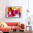 thumbnail image 3 of IDEA4WALL Framed Canvas Wall Art Rose Flowers Floral Picture Prints for Modern Home Decoration, 3 of 4