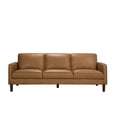 thumbnail image 2 of Porter Designs Soria Top-Grain Leather Upholstered Sofa in Camel, 2 of 7