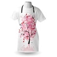 thumbnail image 3 of Tree Apron Abstract Tree with Floral Burst Blossoms Daisies Leaves Butterflies Forest, Unisex Kitchen Bib Apron with Adjustable Neck for Cooking Baking Gardening, Brown Red Pink White, by Ambesonne, 3 of 3
