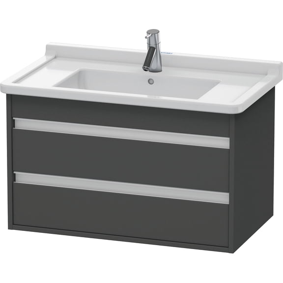 Duravit KT664404949 Ketho 18" Single Wall Mounted Vanity Cabinet - Graphite Matte