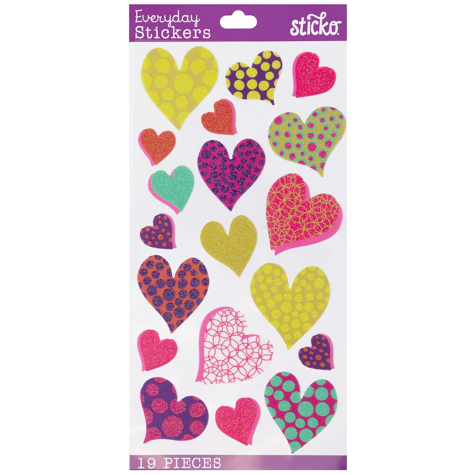 Wilton Sticko Classic Heart Circles Stickers, 18 Piece