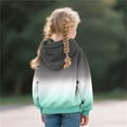 thumbnail image 4 of Atogsazn Kids Girl Fleece Lined Sweatshirt Children Casual Gradient Full Zip Long Sleeve Sweatshirts Clothing 01-Green 10-11 Years Fashion, 4 of 5