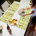 thumbnail image 7 of Lemon Leaf Summer Fruit Placemats Set of 4,Wipeable Washable Table Mats for Dining Tables,Watercolor Flower on White Place Mats for Kitchen Event Party Tabletop Decor, 7 of 7