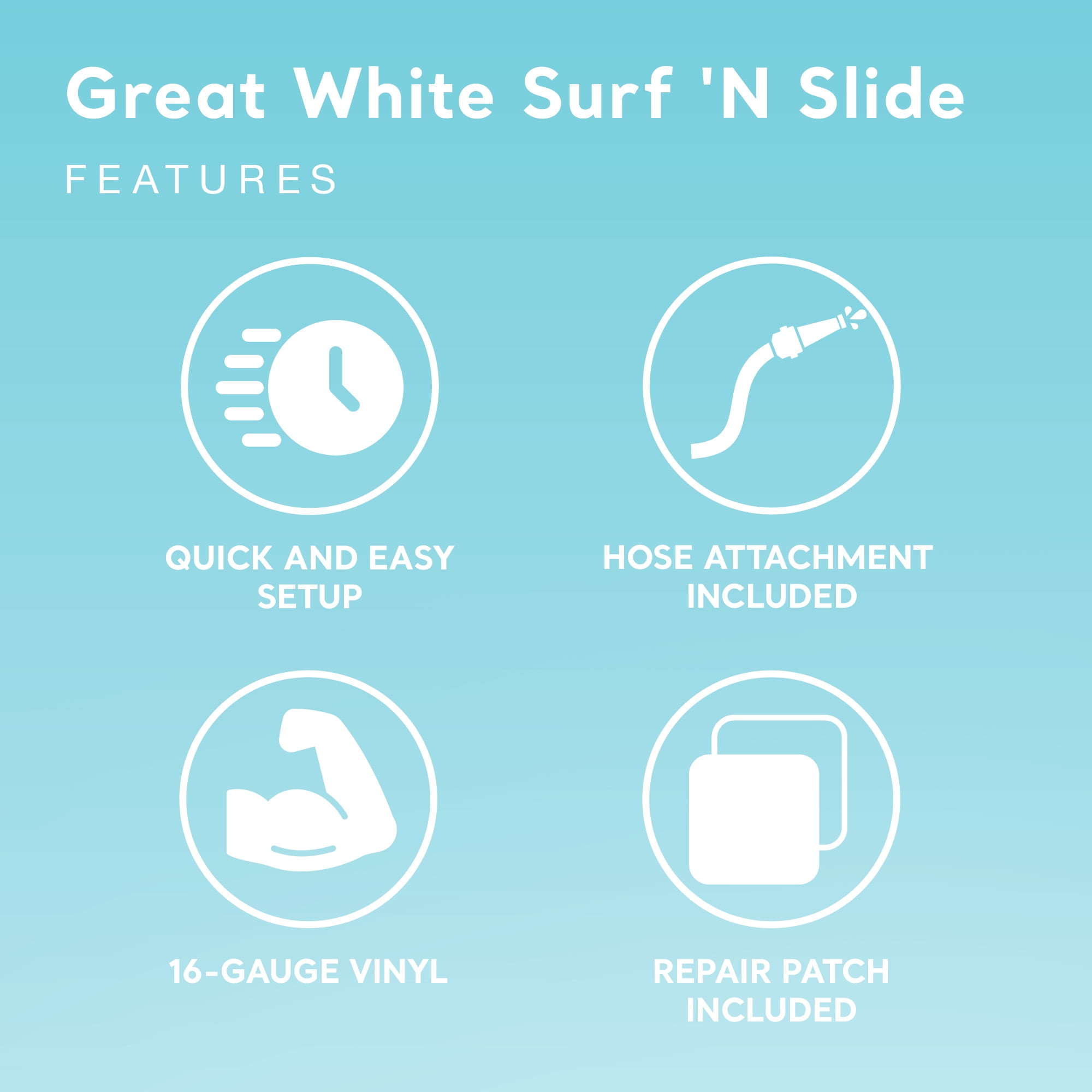 Intex Surf 'N Slide Inflatable Kids Water Slide with Two Surf Riders