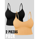 thumbnail image 4 of Set De 2 Tops Unitalla Mujer Deportivo Con Relleno Blusa Croptop, 4 of 5