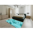 thumbnail image 4 of Ahgly Company Indoor Rectangle Patterned Dark Turquoise Green Area Rugs, 7' x 10', 4 of 6