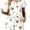 20-White Goblet, variant on Women's Knit Pajamas Set Ruffle Sleeves Sleepwear Casual 2 Piece Pjs Soft Loungewear with Pockets