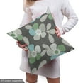 thumbnail image 4 of Ambesonne Floral Fabric by the Yard Upholstery, Abstract Flowers and Leaves, 10 Yards, Grey Pale Sage Green, 4 of 4