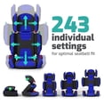 thumbnail image 2 of Asiento elevador para auto mifold Hifold ajustable para niños, azul océano, 2 of 6