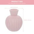 thumbnail image 3 of FUEENIRVA Pink Ceramic Vase Smooth Texture Home Office Decoration 1Pc, 3 of 6