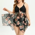thumbnail image 5 of Sopiago Plus Size Tankini Swimsuits for Women Tummy Control Bathing Suit Boyshorts Swimdress Black,L, 5 of 6