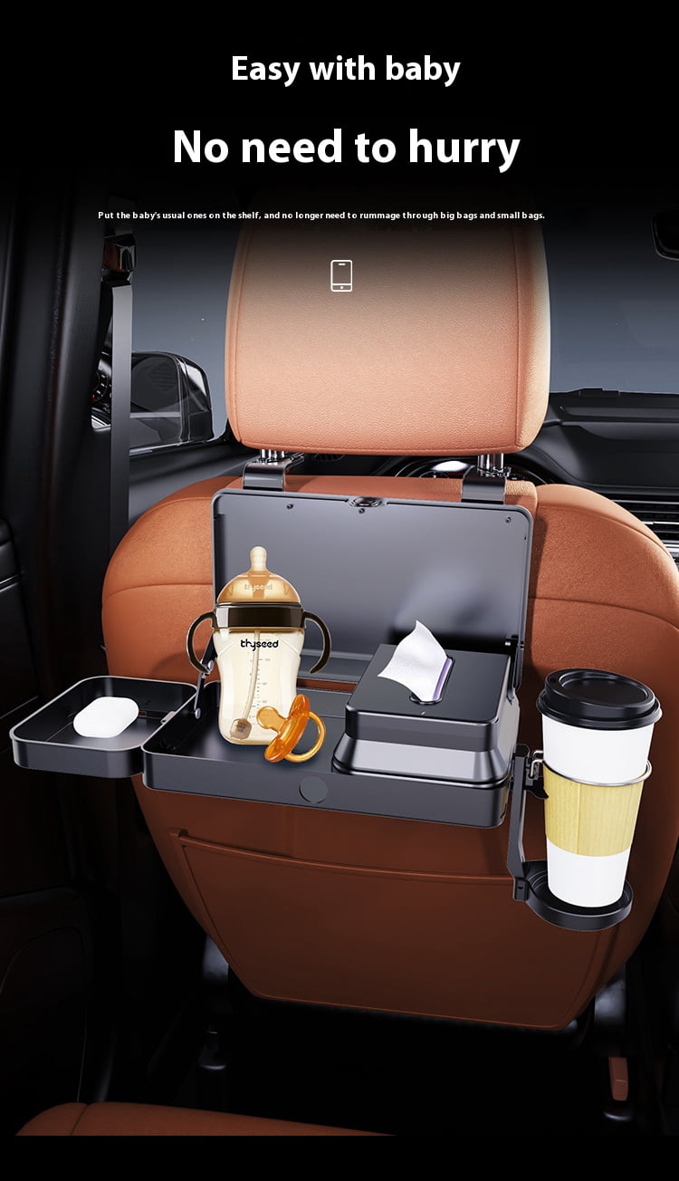 Car Seat Back Organizer with Cup Holders