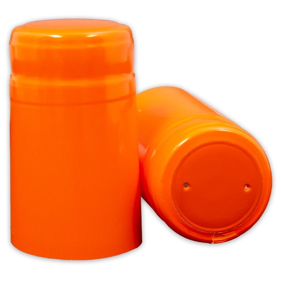 ORANGE PVC SHRINK CAPSULES 100 Pack