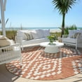 thumbnail image 6 of Addison Rugs Chantille Indoor/Outdoor Transitional Diamonds Salmon Washable Round Rug, 8' x 8', 6 of 6