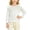 White, variant on Girls Long Sleeve Lace Ruffle Collar Top 6 Months-7 Years, Soft Ribbed Crew Neck Undershirt Casual Spring Fall Base Layer Shirt for Toddler Kids Beige